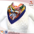 Fashion Spring Digital Printed Square Silk Scarf